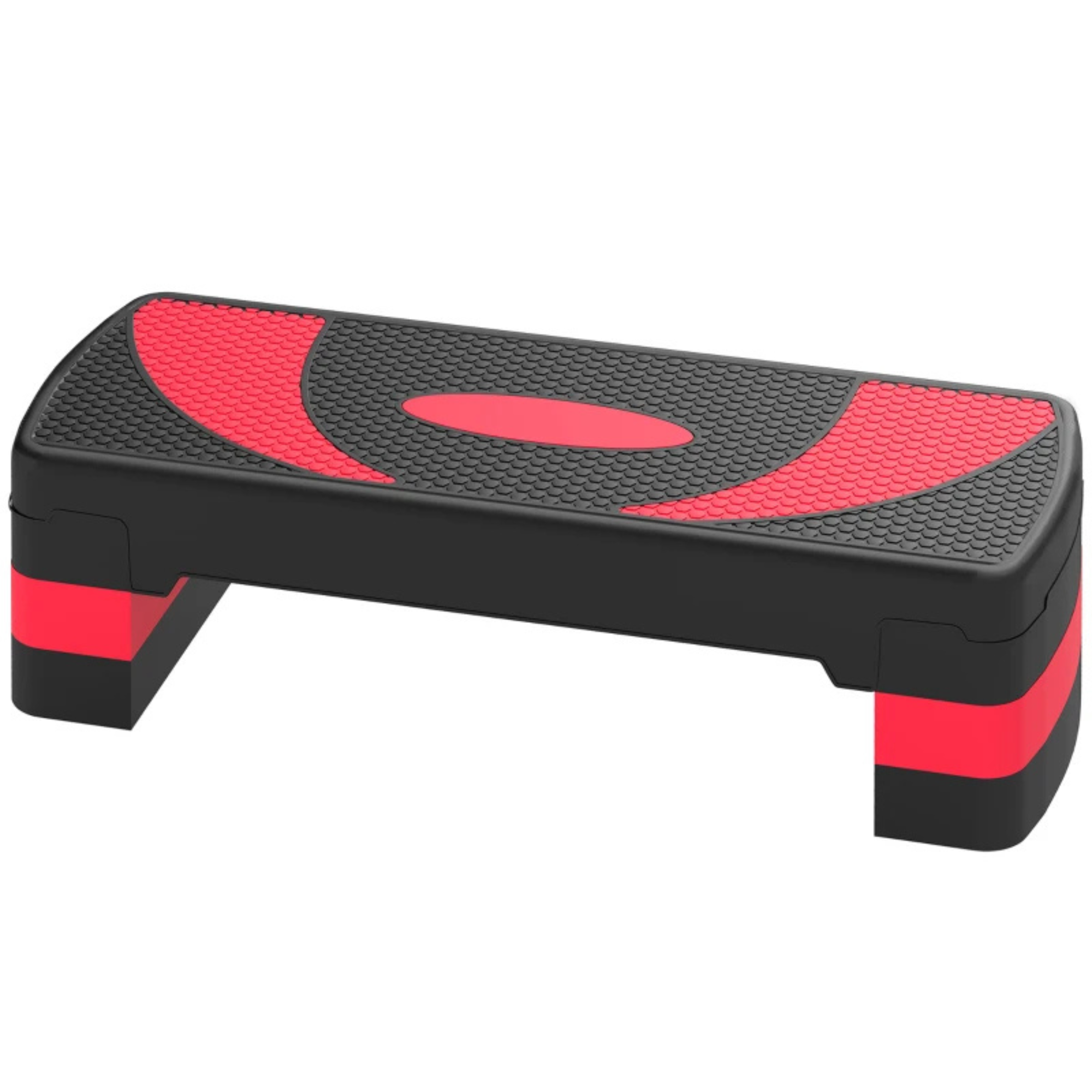 Aerobic stepper rood 80x31x10-20 cm – verstelbaar sportplatform met antislip oppervlak voor veelzijdige training thuis of gym