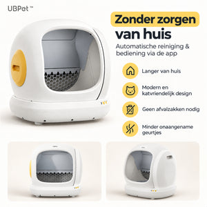 UBPet C20 automatische kattenbak – met app-bediening en dubbele geurverwijdering voor zorgeloos gebruik thuis