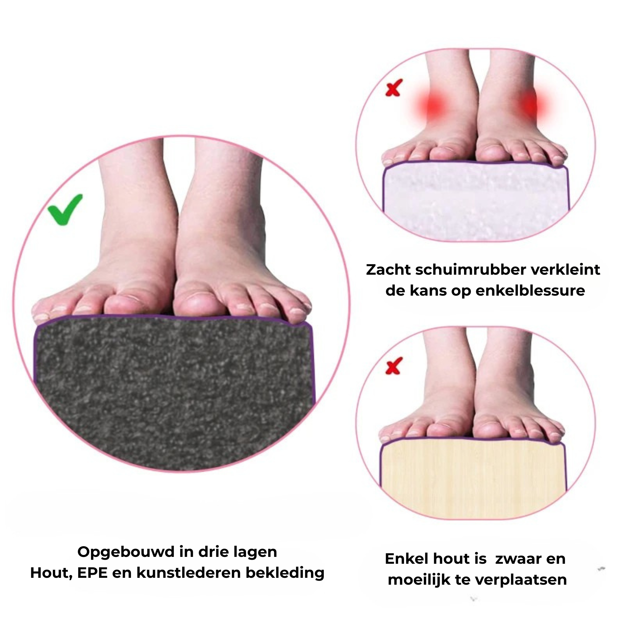 Opvouwbare turnbalk 210 cm paars – Ideaal voor thuisgym en training