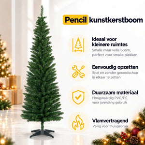 Smalle kunstkerstboom 180 cm – perfect voor kleine ruimtes