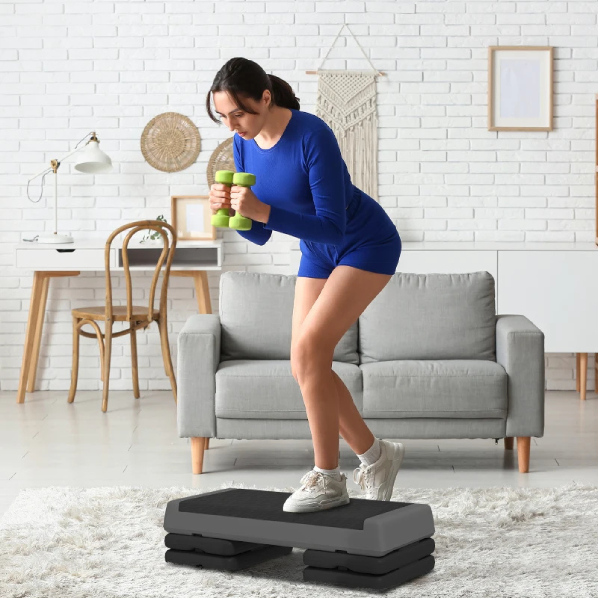 Verstelbare aerobic step voor intensieve thuisworkouts met antislip oppervlak en stevige basis voor effectieve training