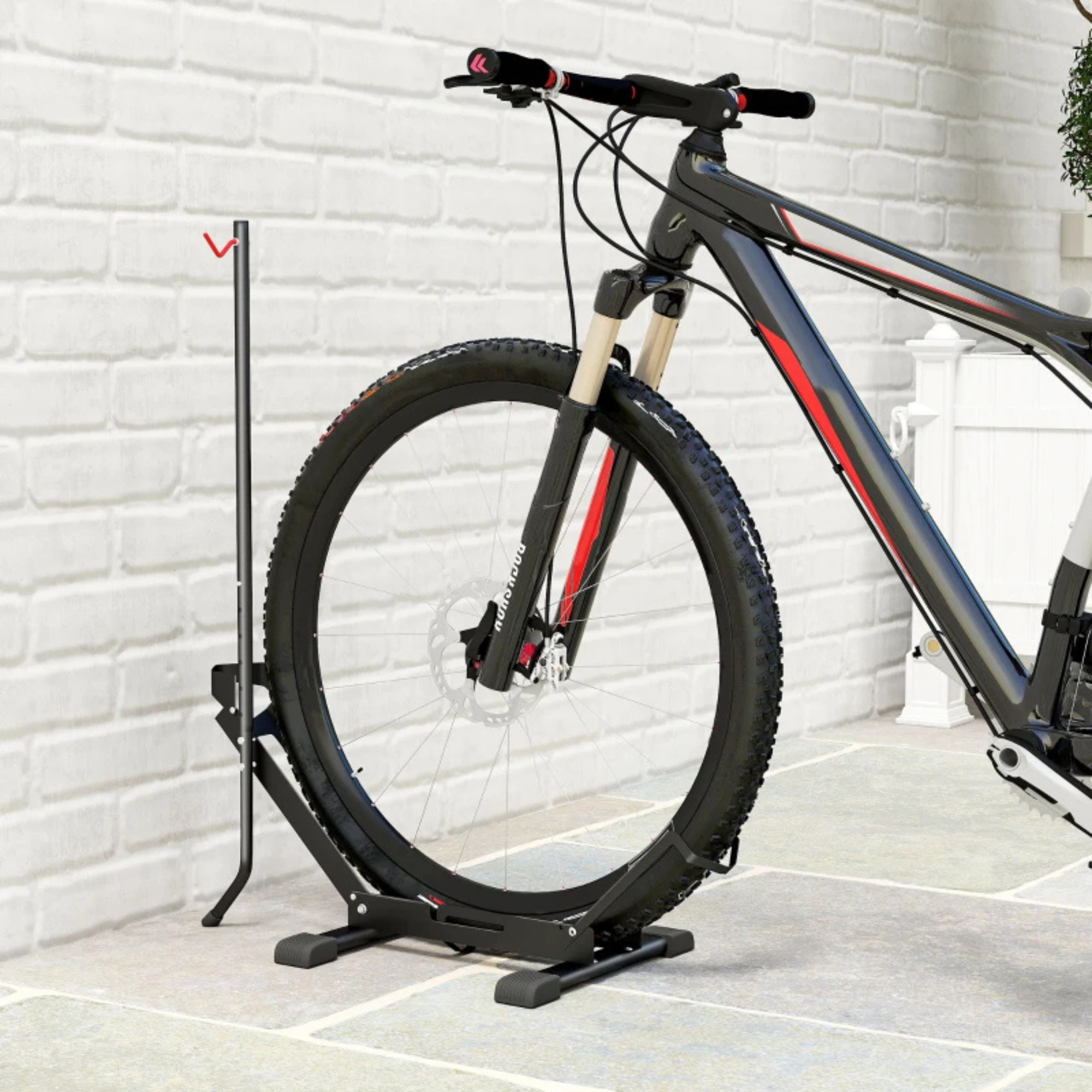 Fietsenstandaard zwart staal 75×41×81 cm – stevig & weersbestendig