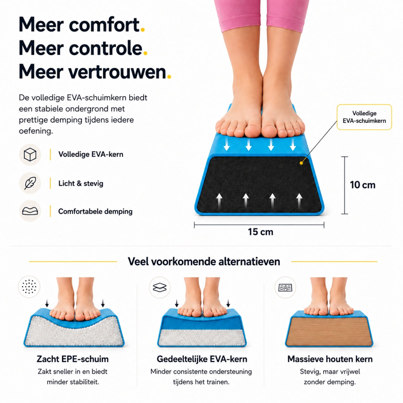 Turnbalk blauw 300 cm – balans trainer met draagtas. Ideaal voor thuis | Zenzee
