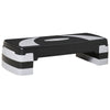 Functionele verstelbare aerobic step zwart-grijs 80x31x20 cm voor fitness