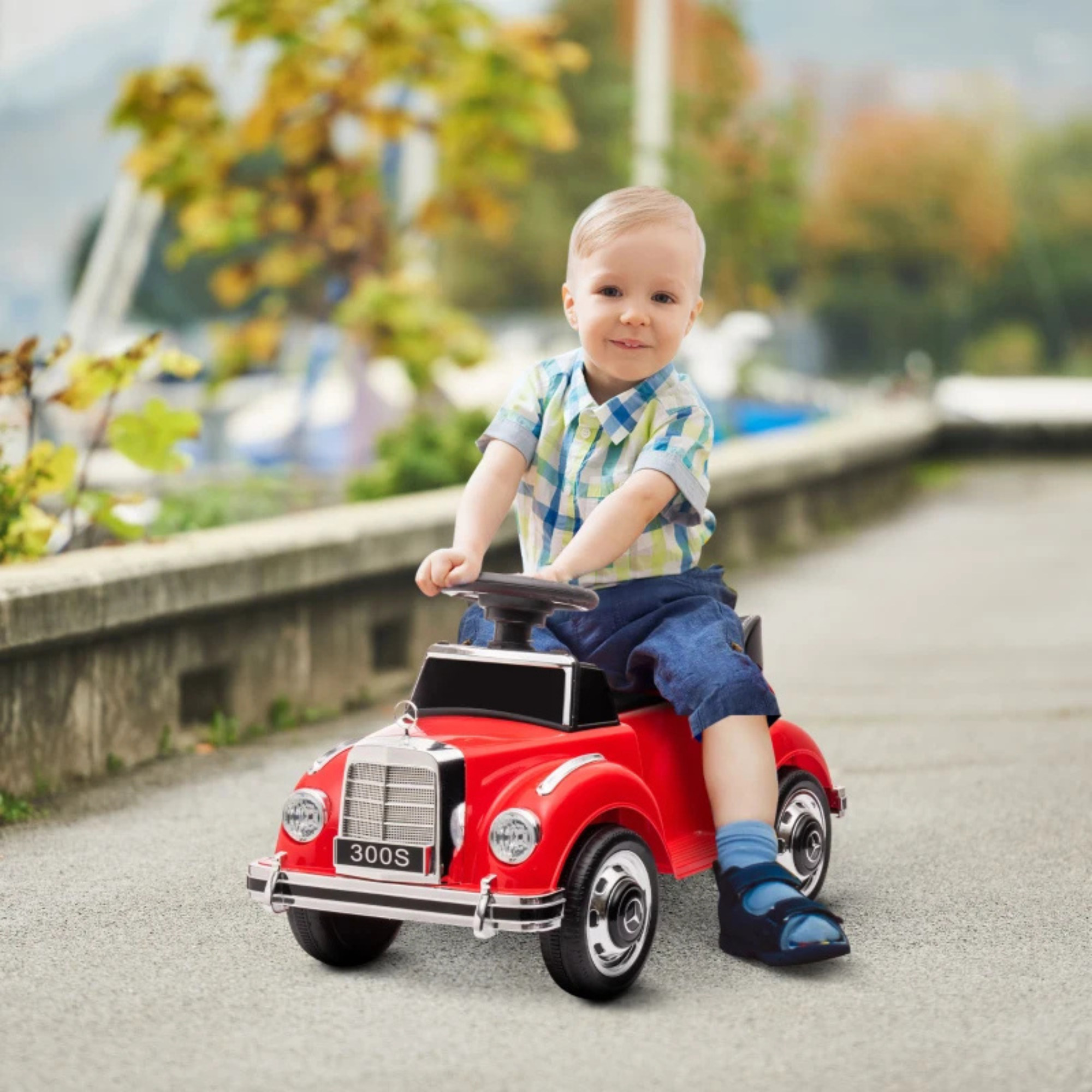 Rode kinderloopauto met opbergruimte voor veilig en leuk speelplezier, stevig ontwerp voor jonge kinderen buitengebruik