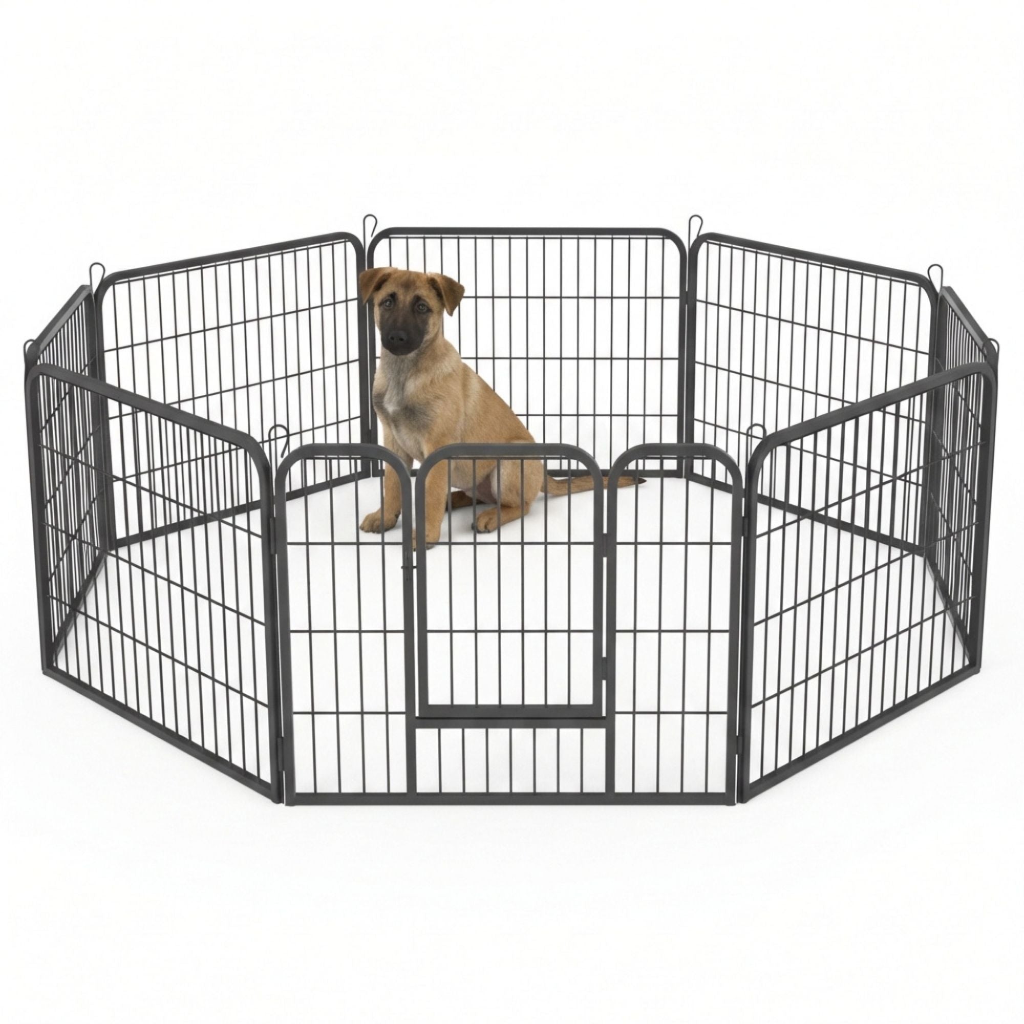Ruime stalen puppyren van 60 cm hoog L – ideaal als veilige hondenren of kennel met handige deur | Zenzee