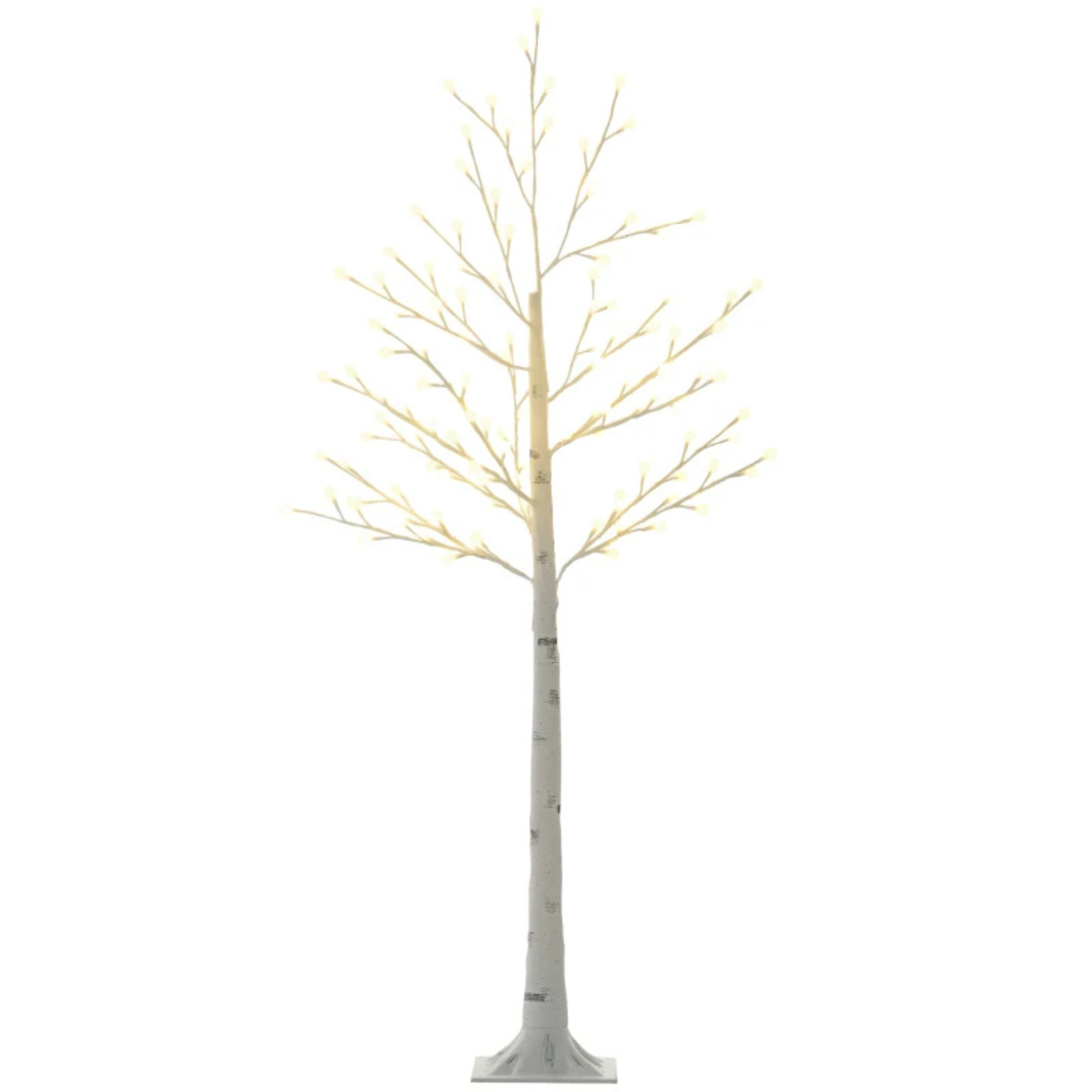 Lichtboom met 120 warmwitte LED’s op 150 cm hoogte voor een sfeervolle kerst met zachte en warme lichtaccenten in huis
