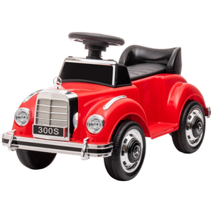 Rode kinderloopauto met opbergruimte voor veilig en leuk speelplezier – retro design en stevig kunststof frame