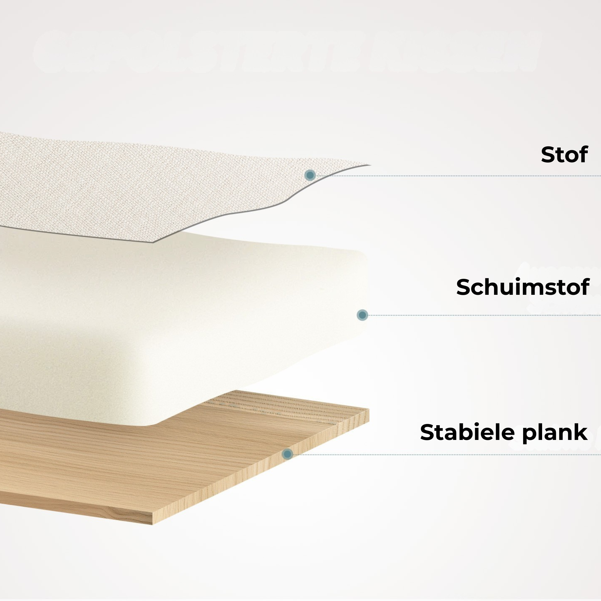 In hoogte verstelbare draaistoel met wieltjes met comfortabele schuimstof, duurzame stof en stabiele plank voor stevige zitplaats