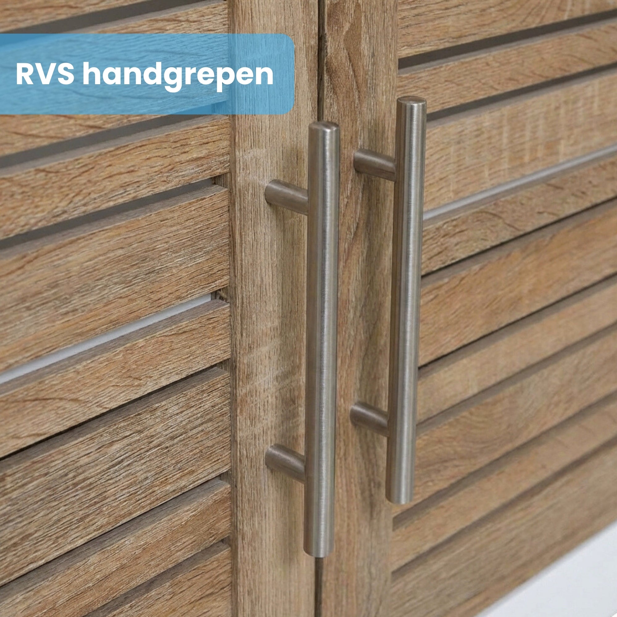 Wastafelonderkast wit-eiken 70x60x30 cm – Compact badkamermeubel met natuurlijke uitstraling in eerste galerijpositie met RVS handgrepen