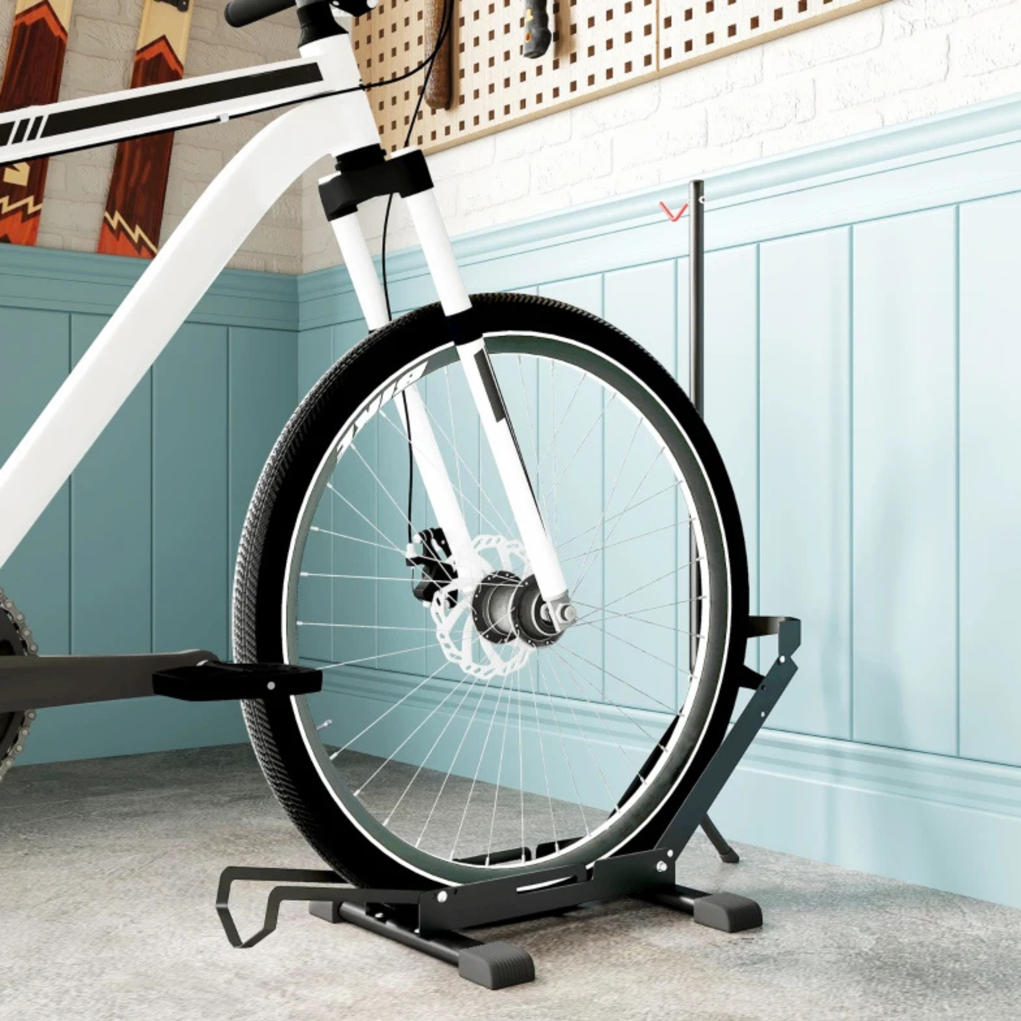 Fietsenstandaard zwart staal 75×41×81 cm – stevig & weersbestendig