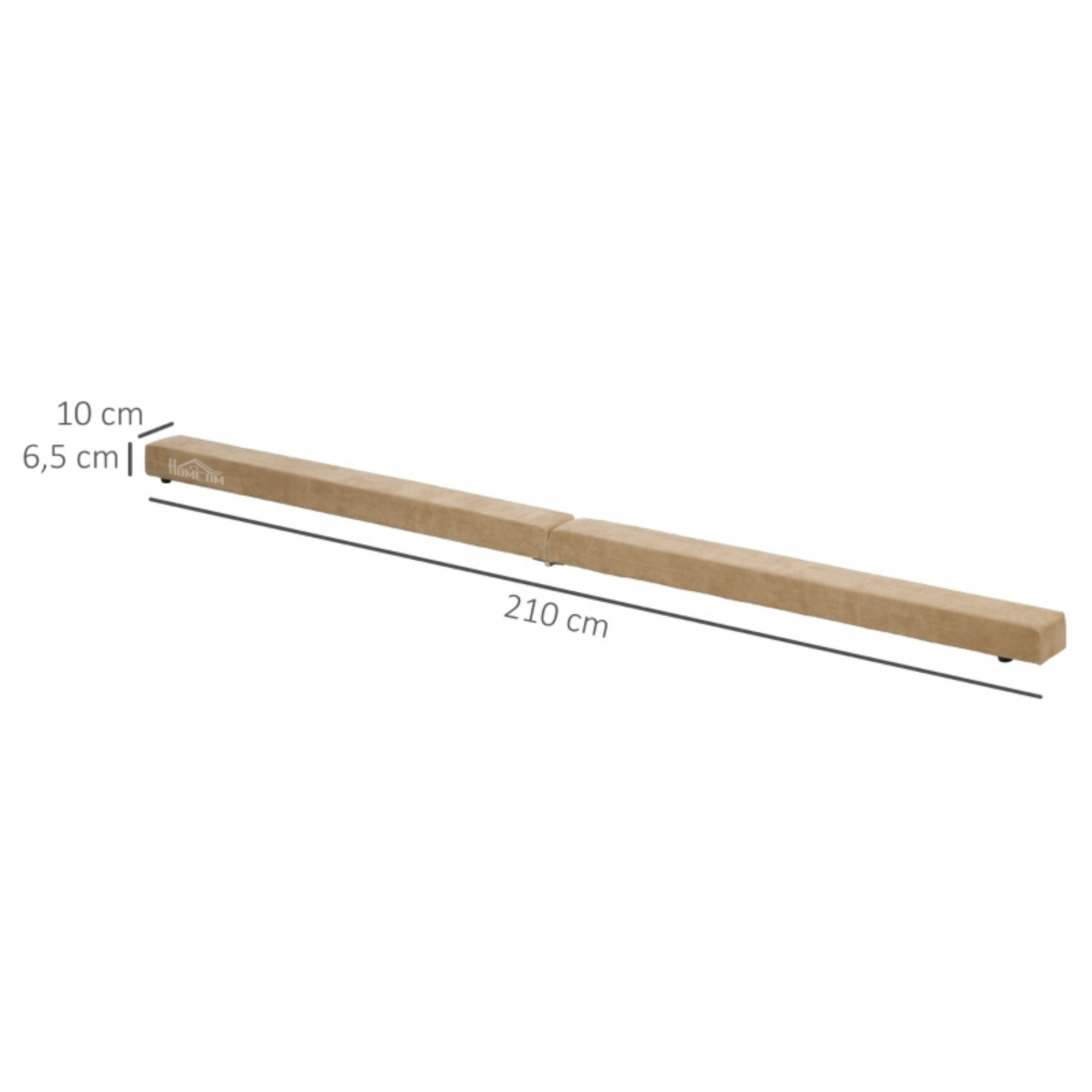 Turnbalk bruin 210×10×6,5 cm – ideaal voor balansspel & training