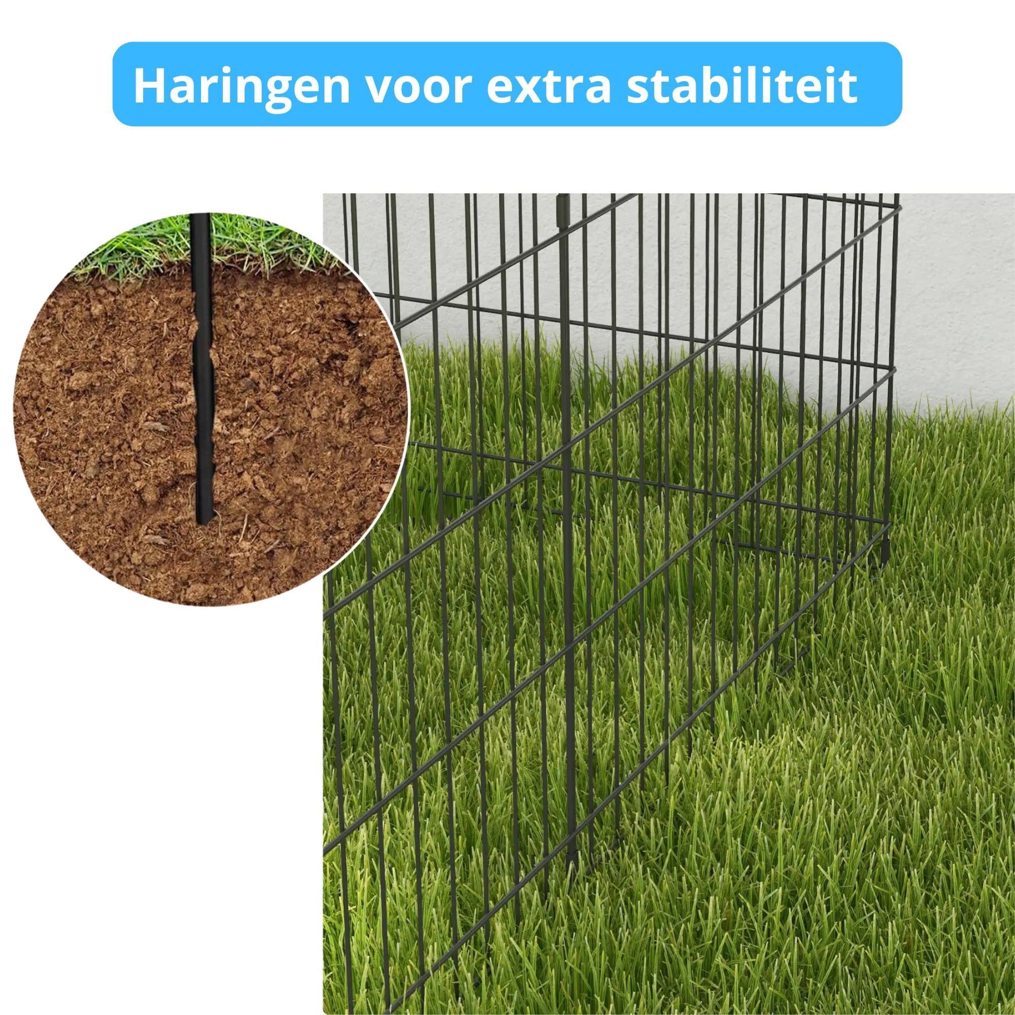 Puppyren XXL van metaal – 91 cm hoog, 510 cm omtrek – Veilig en Flexibel | Zenzee