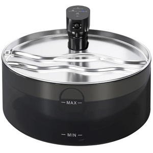 Honden- en kattenfontein 7 liter met stille pomp en led in modern zwart design voor verse wateraanvoer huisdieren