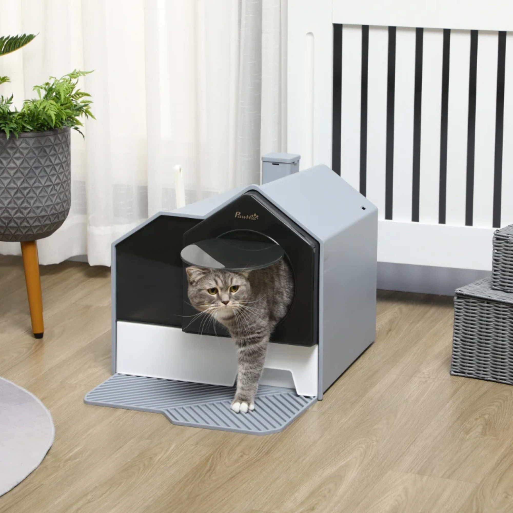 Kattenbak met verwijderbare bak en schep – 47 × 45 × 42 cm