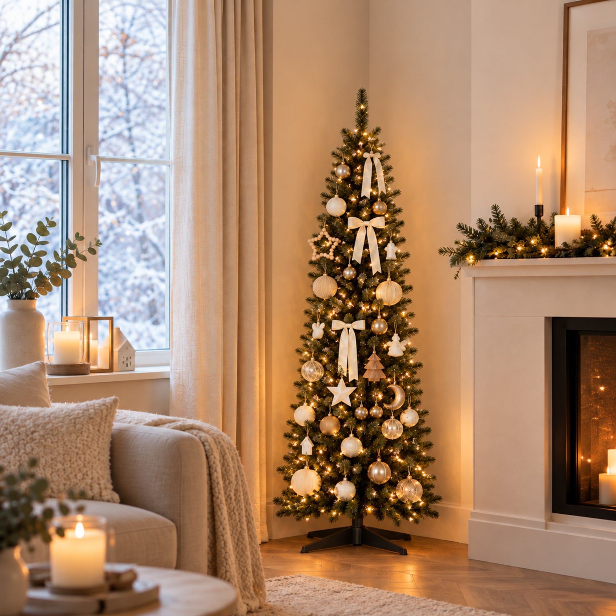 Smalle kunstkerstboom 180 cm – perfect voor kleine ruimtes