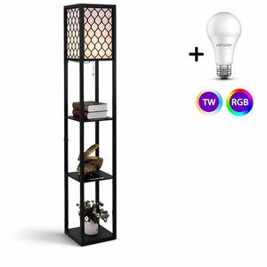 Staande lamp met honingraatdesign en opbergruimte – 160 cm | Zenzee
