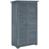 Grijze houten tuinkast met deuren – 87×46×160 cm opbergschuur