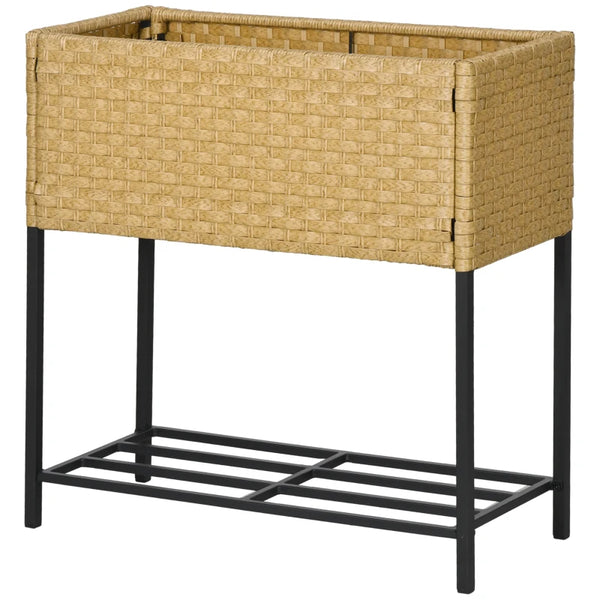 Verhoogde plantentafel en plantenbak – zandkleur, 70x30x72 cm voor gemakkelijk tuinieren